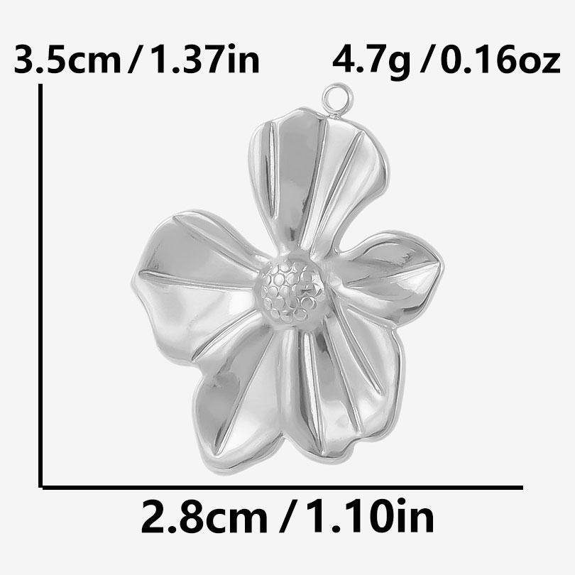 5pcs Plant Accessories Real Gold Plated Flower Pendants For Jewelry Making Supplies Stainless Steel Charm Sunflower DIY Findings