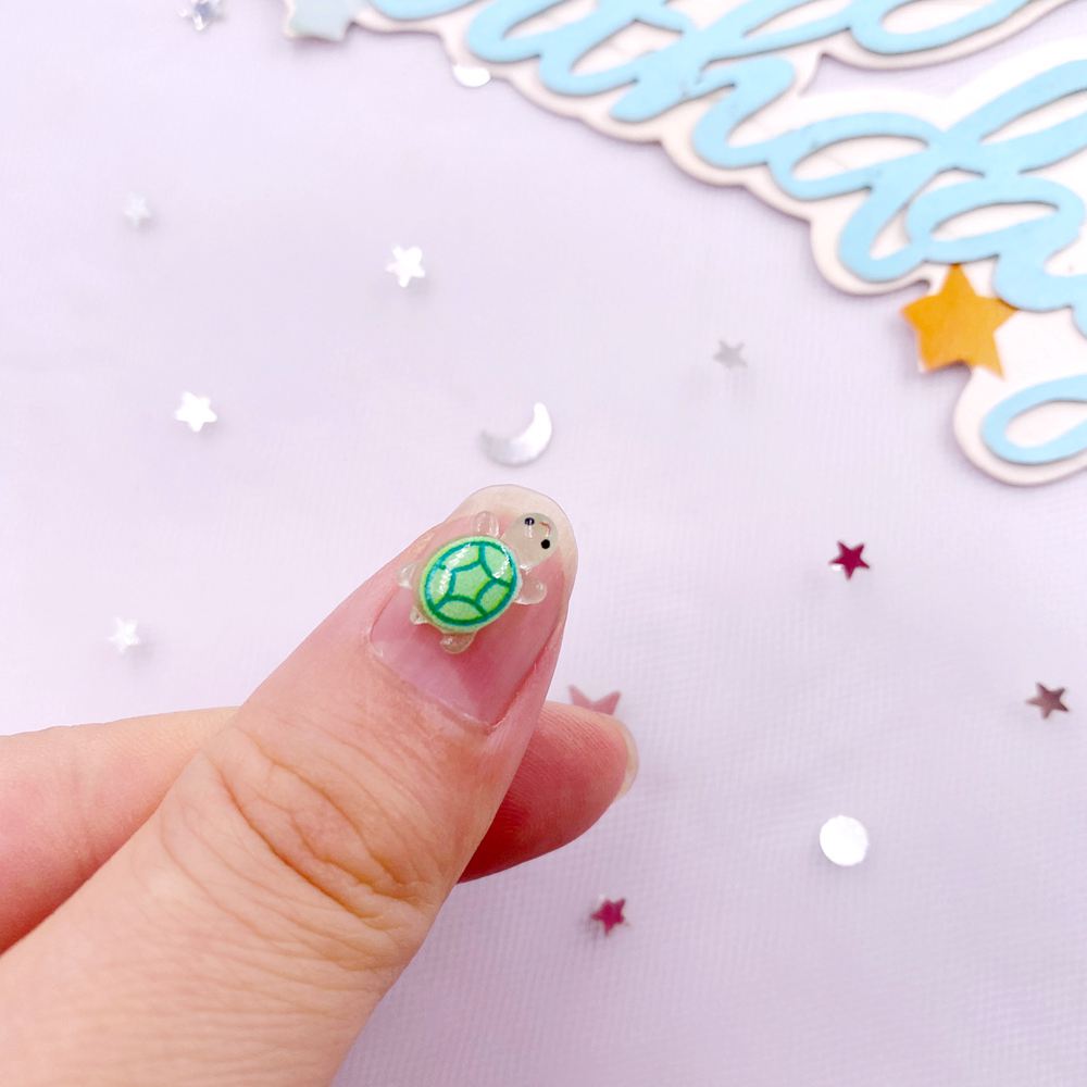 30 stücke Harz 8*12mm Bunte 3D Mini Schildkröte Flache rückseite Strass Sammelalbum DIY Hochzeit Applique Decor Craft Schmuck zubehör