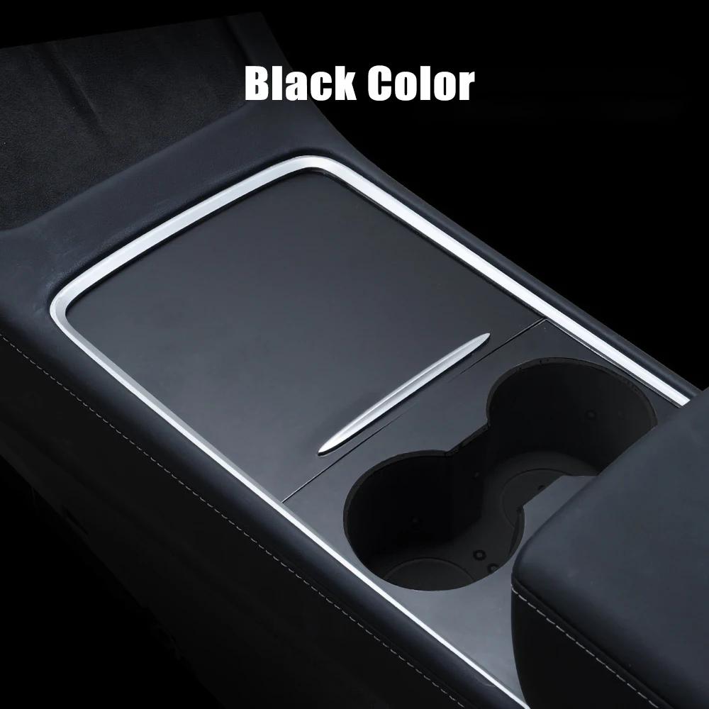 For Tesla Model 3 Y - Center Console Panel Sticker Wood Grain Film Carbon Central Control Cover Car Interior Accessories