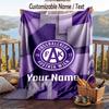 Flannel Blanket Austria Wien FC Print Custom Name Text Soft Throw for Sofa Bed