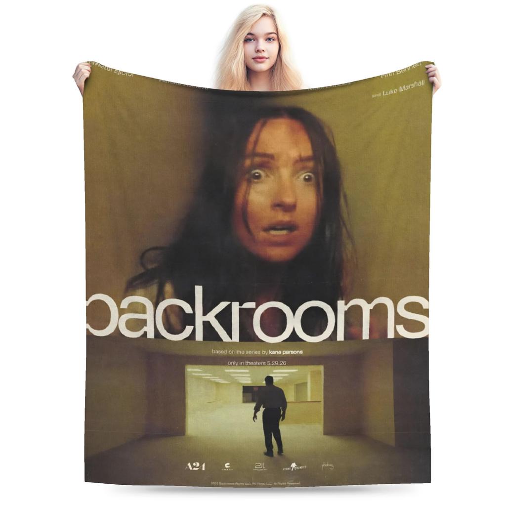 Relax Backrooms Horror Movie Blanket Merch Sofa Decorative Throw Blanket Super Warm Flannel for Bedroom