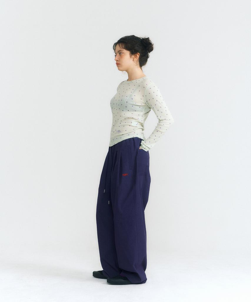 Peulleoti Balloon Fit Point Pants (Navy)