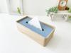 KATOMOKU Tissue Case 2 Km-122 Paulownia Wood (Light Blue & Light Green)