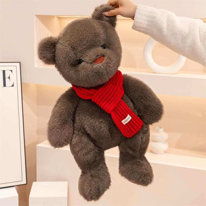 Plush Scarf Teddy Bear - Sleep Companion Doll & Children's Birthday Gift
