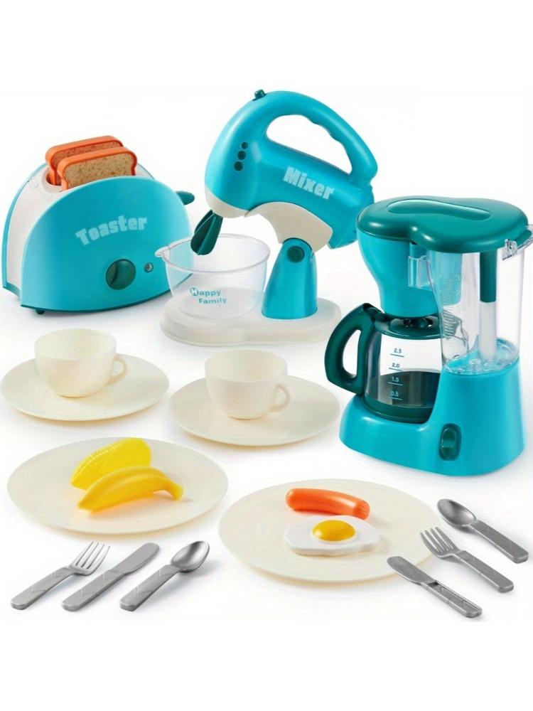 

Children Enjoy Kitchen Playthings Pretend plus Enjoy Food Kitchen Accessories featuring Coffee Maker Mixer Toaster designed for Children Birth