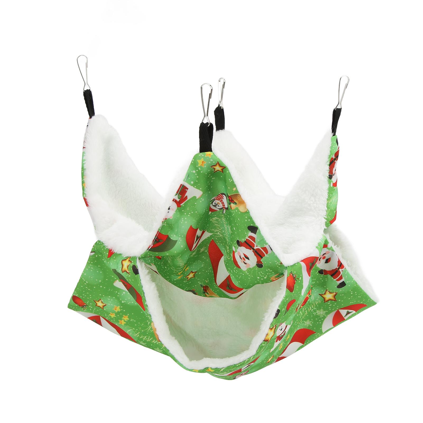 

Hamster Double Layer Hammock Hanging Bed Small Pet Cage Hammock for Hamster Guinea PigDouble Hammock Green зелений