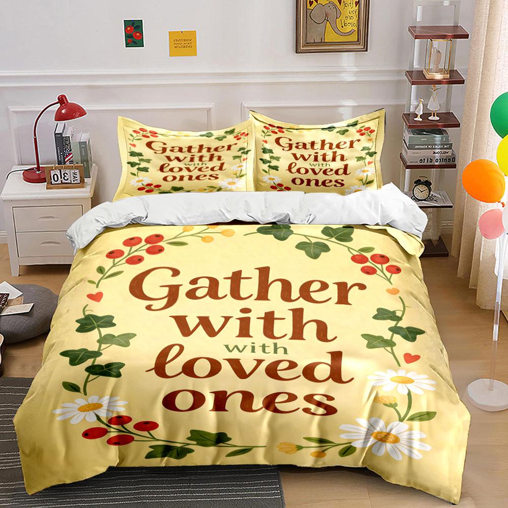 

Daisies, berries, and leaves. Bedding sets Duvet cover sets Duvet covers Pillowcases(1 * Duvet Cover 2 * Pillowcases, without duvet insert) 135x200cm