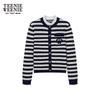 Teenie Weenie Women's Striped Faux Two-Piece Knit Cardigan