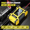 12V/24V 12A 7-Stage Smart Lead-Acid Battery Charger with Light Indicator