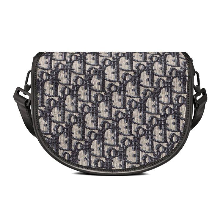 Dior Galopp Schräger Aufdruck Gesticktes Monogramm Vollflächiger Druck Jacquardstoff Gemischtes Kornleder Schulter Crossbody Tasche Herren Taschen 1ADPO033YKY-H27E