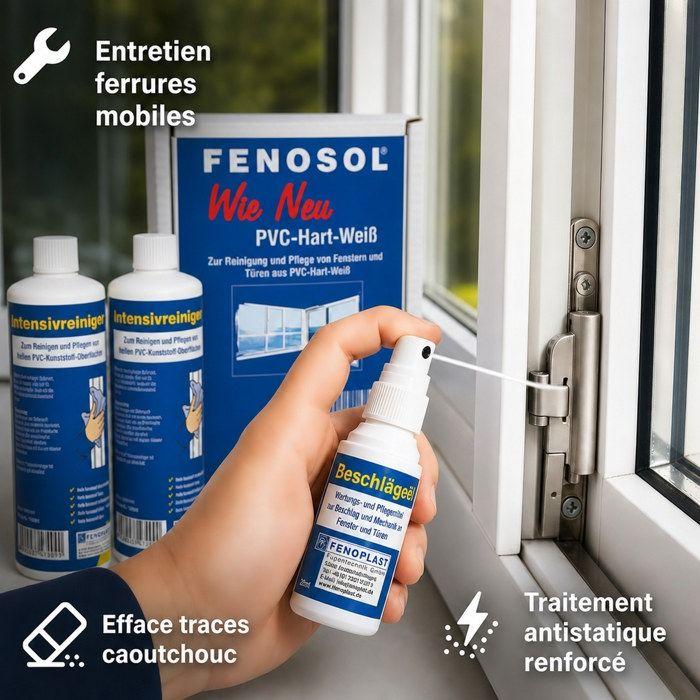 Pflegeset für PVC-Fenster, PVC-Fensterreiniger, Weißer PVC-Renovierer