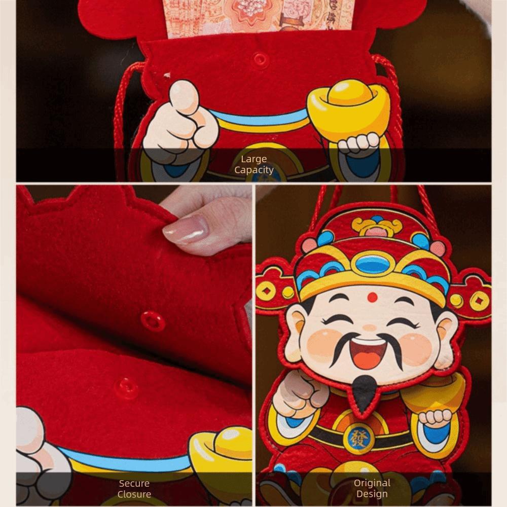 Chinese Style New Year Red Envelope Cartoon Red Packet Practical Money Pocket  Children Gift
