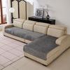 Thickened Anti-Slip Flannel Sofa Cushion: Modern Plaid Plush Cover for Autumn/Winter
