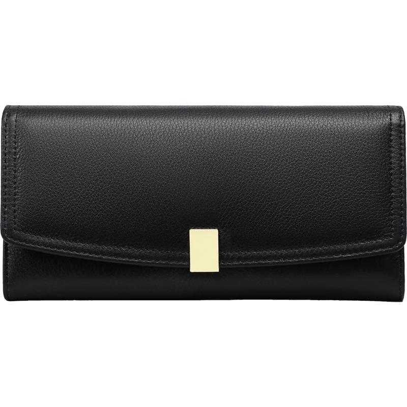 

C.BANNER Women s Genuine Leather 2-in-1 Long Wallet & Card Holder