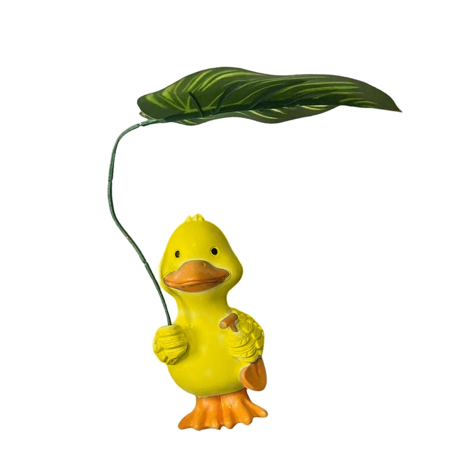 

Duck Statue Decorative Birthday Gift Duck Figurine Desktop Craft Ornament for Office Indoor Outdoor Shelf Cabinet Living Room жёлтый