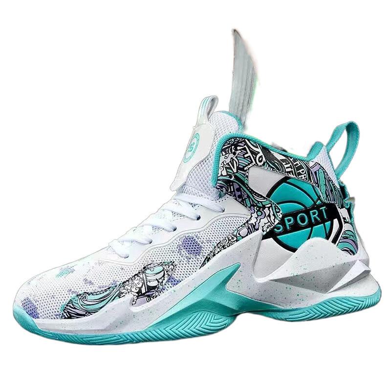 Venom Youth Basketball Shoes Friction Sound Non-slip Wear-resistant Lightweight Breathable High-top Men's Youth Mandarin Duck Sneakers
