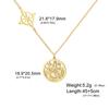 Jeshayuan Witchcraft Pentagram Necklace Women Stainless Steel Tetragrammaton Necklace Long Sweater Box Chain Necklaces Jewelry