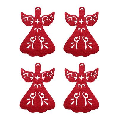 4 Stück Weihnachtsuntersetzer Tragbar Waschbar Weihnachten Themen Ersatz Restaurant Café Tassenhalter Matte Pad Dekoration