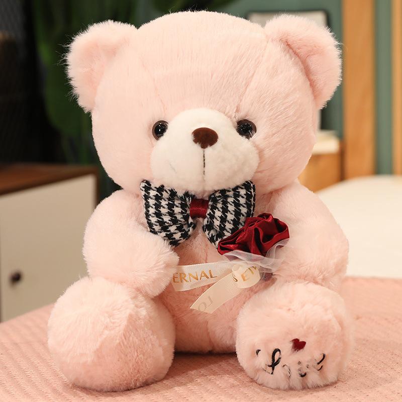 Rose Teddybär Puppe Plüschtier Große Bärenpuppe Liebeskissen Puppe Mädchen Valentinstag Geschenk