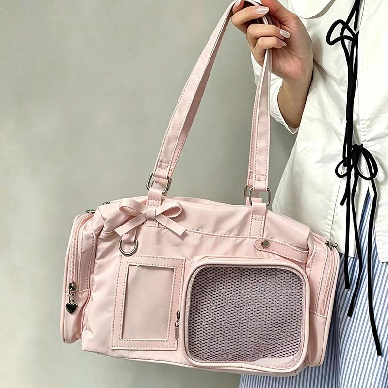 Bolsa Tote Transparente Feminina para o Trabalho, Grande Capacidade, Bolsa de Ombro Único Transversal, Bolsa Estilo Boston