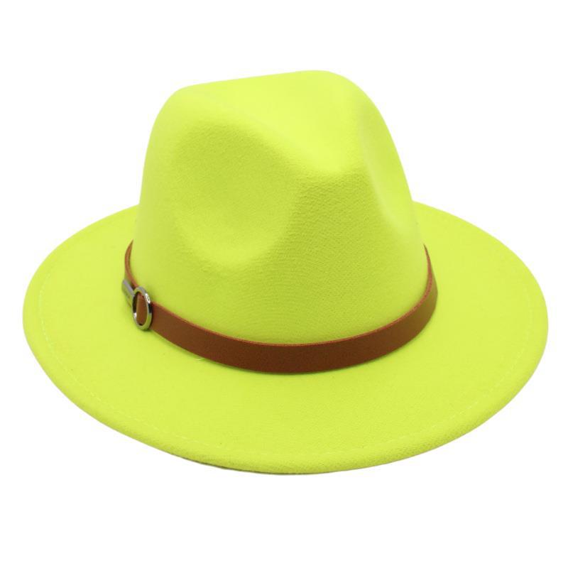 S New Retro British Top Hatsmall Belt Felt Hat Autumn And Winter European And American Jazz Hat Ins Style