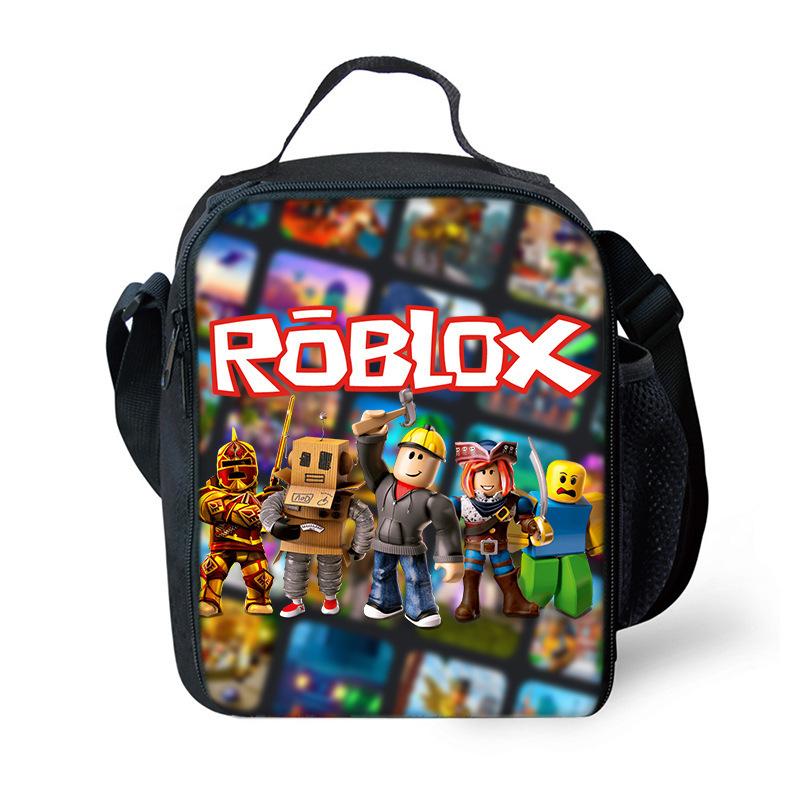 Lunch Bag Rob Lesi Elementary and Secondary School Meal Bag Oxford Cloth Shoulder Bag Anime Cartoon Satchel