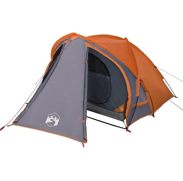 Палатка кемпинговая Zakito Europe 2-местная серо-оранжевая 222x120x110см