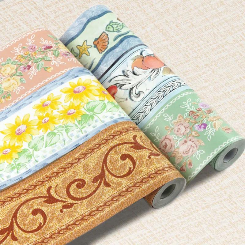 1 Roll Borders Trim Line Waterproof Wall Skirt Sticker 10M Waistline Sticker Door Frame Decorative Wall Sticker Self Adhesive