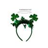 StPatrick Shamrock Flower Headband Sequins Hair Hoop Music Festival Headdress