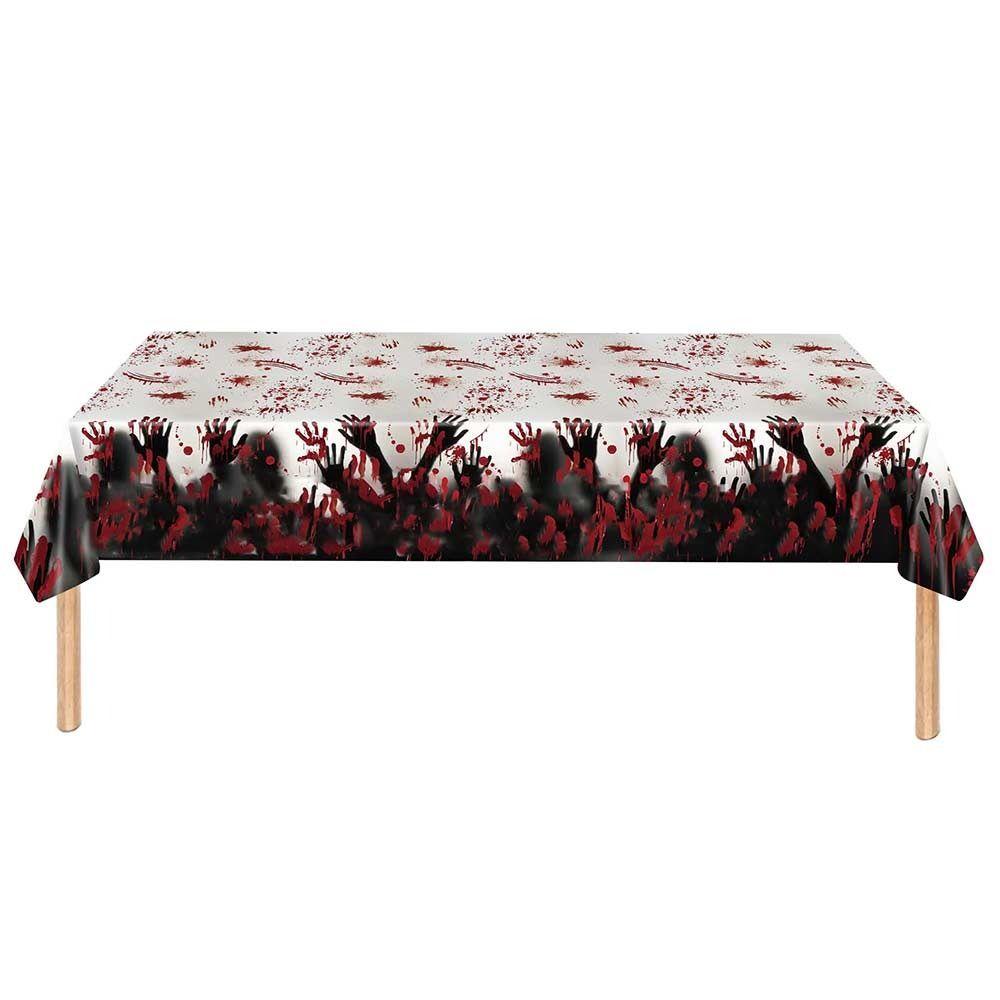 Disposable Plastic Halloween Tablecloth Bronzing Table Decoration Disposable Tablecloths Pumpkin Ghost Table Cover Halloween