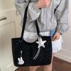 Vintage Pu Tote Bag Casual Students Purse 2026 New Large Capacity Shoulder Bag Polka Dot Zipper Commuting Handbag For Women