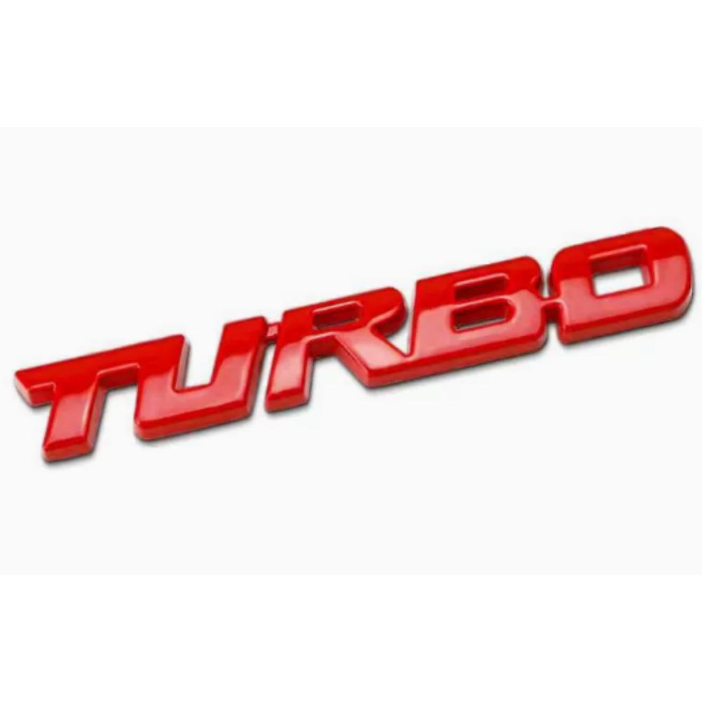 9.7 * 1.1CM Car 3D zinc alloy metal turbocharged TURBO car logo sticker for automobiles