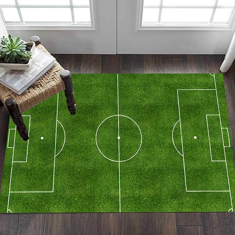 Tappeto Campo da Calcio,Tappeto,Soggiorno,Camera da Letto, Antiscivolo,Tappeto Quadrato