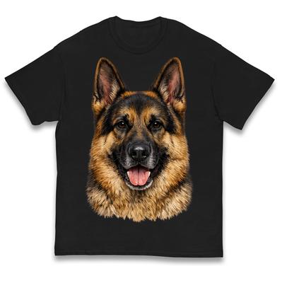 German Shepherd Face Kids T Shirt