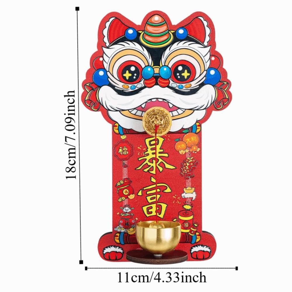 Magnetische Saugkraft Cartoon Löwe Türklingel Dopamin Chinesisches Neujahrsornament Festivalfeier