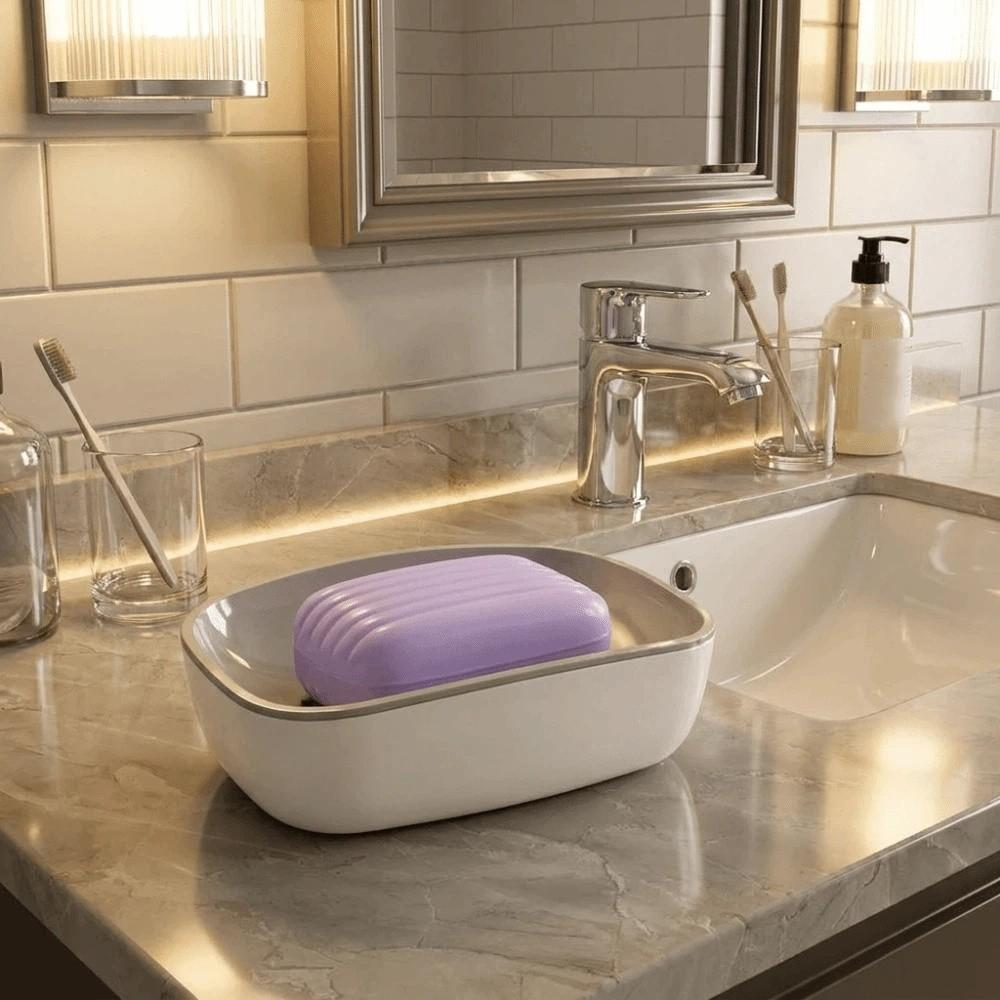 Plastic Drain Soap Box Fast Drying Soap Dish Holder Storage Rack Soap Storage Rack Shower