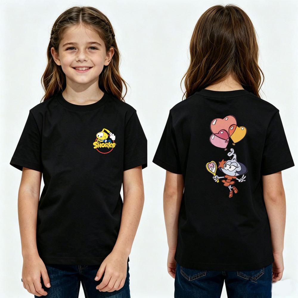 Snorks Cartoon Graphic Children TShirt Kids Summer Polyester Short Sleeve Cute Snorks Lover Gift Shirt Boys and Girls Casual Tshirt