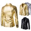 Men Bling Sequins Tuxedo Suit Two Button Party Coat Blazer Gentleman Jacket