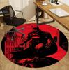 Superheroes Pattern Round Rug, Indoor/Outdoor Mat, for Picnic, Gameroom, Bedroom, Office, Living Room, Home Decor Carpet, Birthday Gift