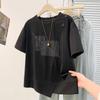 Korean Style Irregular Loose Casual Slimming Short Sleeve T-shirt