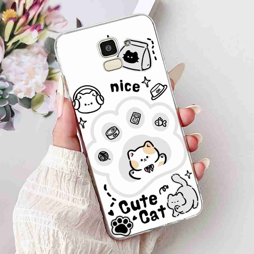 For Samsung Galaxy J6 2018 SM-J600F Case Popular Love Cool Tiger Soft Silicone TPU Cover For Samsung j6 J6 2018 Phone Shell Bag