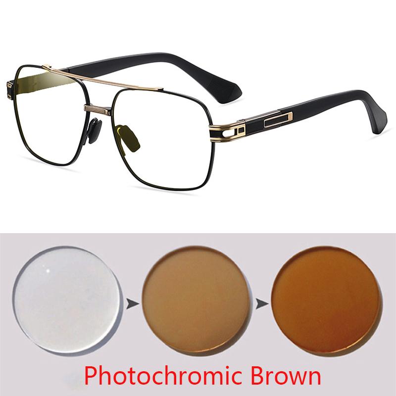 

Anti-glare Minus Lens Prescription Metal Sunglasses Men UV400 Driving Goggle 0 -0.5 -0.75 -1.0 To -6.0 Myopia -2.75