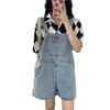 Blaue Jeans-Shorts für den Sommer, lockere Shorts mit weitem Bein, koreanische Jumpsuit-Shorts für Frauen