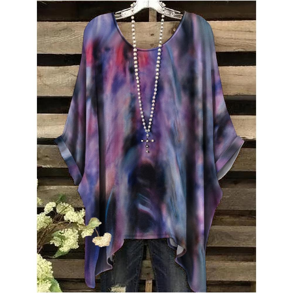 Letnie Proste Koszulki Graficzne z Nadrukiem w Paski Ubrania Moda Damska Vintage Koszulka z Krótkim Rękawem Street Fashion Damski Top