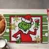 Weihnachts-Platzsets Baum-Muster Tischsets Hitzebeständige Leinen-Platzsets für Esszimmer- und Küchendekor für Festtagsmahlzeiten, Zusammenkünfte, Partytisch