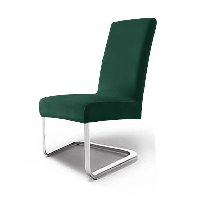 Silver Fox Velvet Elastic Chair Cover: Thick Velvet Fabric for Home & Hotel Dining Chairs, High-End Feel.
