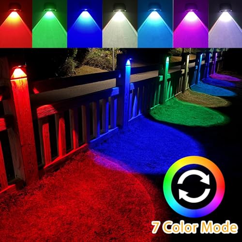 KAWELL Solar Lights, Outdoor Garden Sensor Fence Lights, Porch Lights, Light Sensor, 10 Light Modes, 8 Colors, Automatic On/Off, Waterproof, IP54, Nam