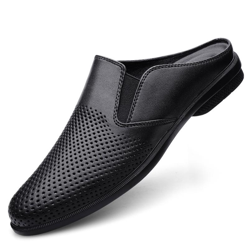 Herren Hollow Out Atmungsaktive Halbslipper Fahrschuhe Herren Casual Pantoletten Mokassins Bequeme Loafer für Herren Halbschuhe