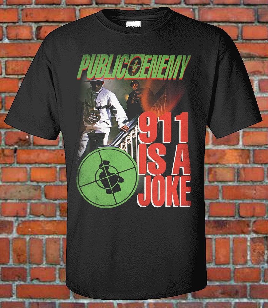 

Public Enemy 911 A Joke Graphic Rap Tee Unisex T-Shirt XXL