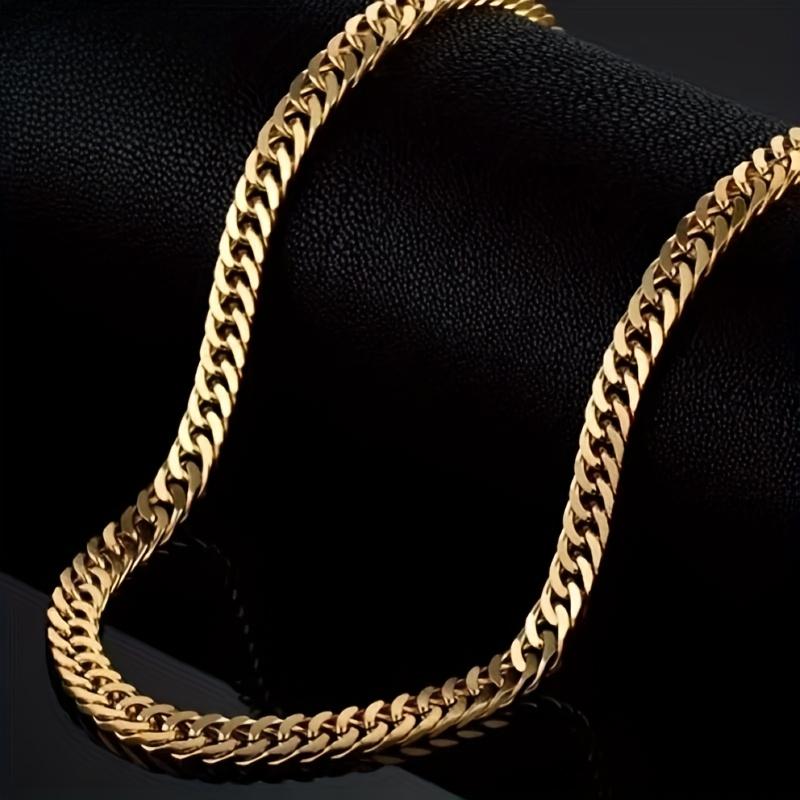 

Изысканная кубинская цепь ручной работы, простая и продвинутая, стильная, базовая цепь, INS wind, ювелирные подарки, предоставляющие людям первый выбор, с подарочными коробками 24 inches/60 cm